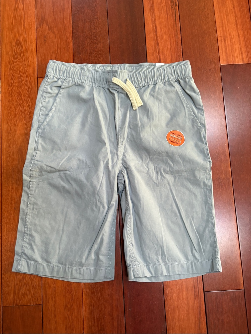 The Children's Place Light Gray Drawstring Shorts boys size 16